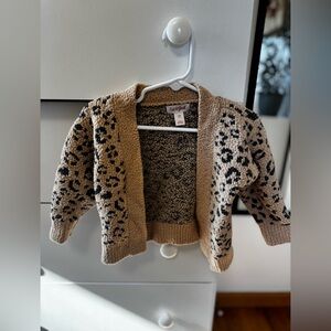 Cozy toddler Cardigan with Leopard Print size 18-24 months Perfect condition